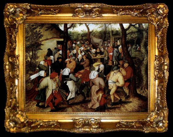 framed  Pieter Bruegel Rustic Wedding, ta009-2